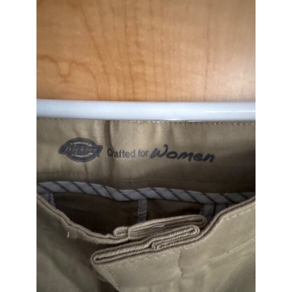 Dickies Womens Khaki Work Pants 28” Inseam - Picture 3 of 5